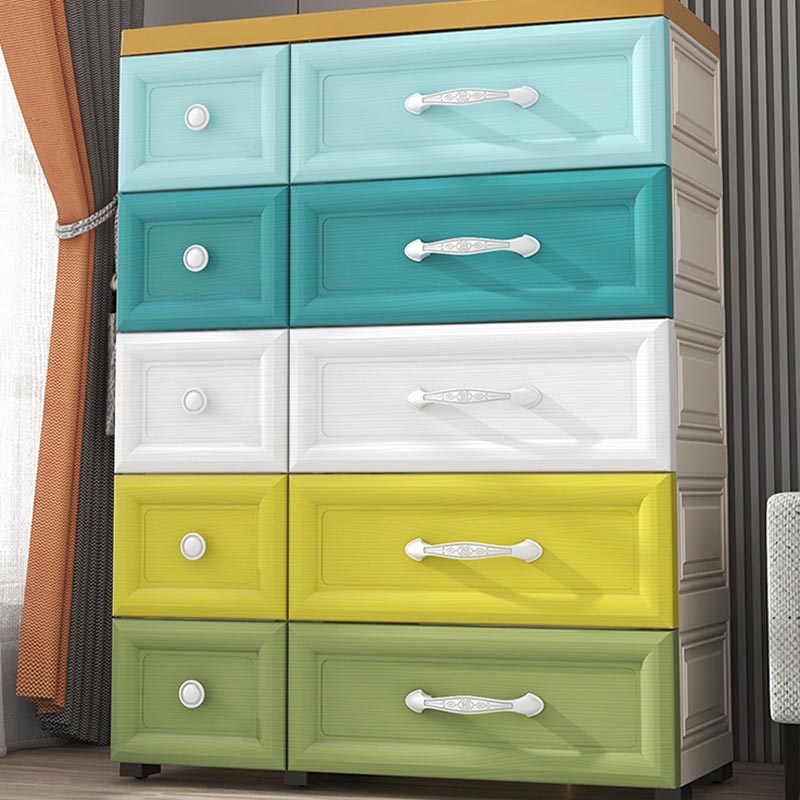10-drawer Storage Cabinet Contemporary Plastic Wardrobe Armoire