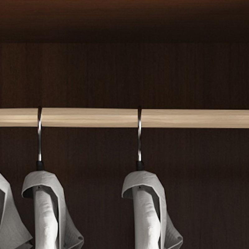 Brown Manufactured Wood Wardrobe Traditional Cabinet with Sliding Doors