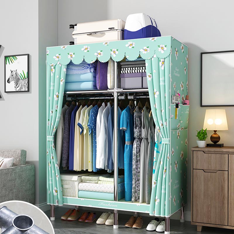 Modern Wardrobe Armoire with Legs Metal Wardrobe Cabinet with Shelves