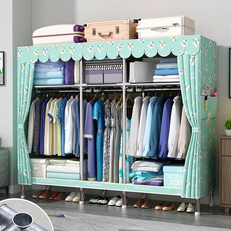 Modern Wardrobe Armoire with Legs Metal Wardrobe Cabinet with Shelves