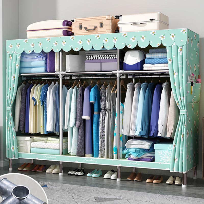 Modern Wardrobe Armoire with Legs Metal Wardrobe Cabinet with Shelves