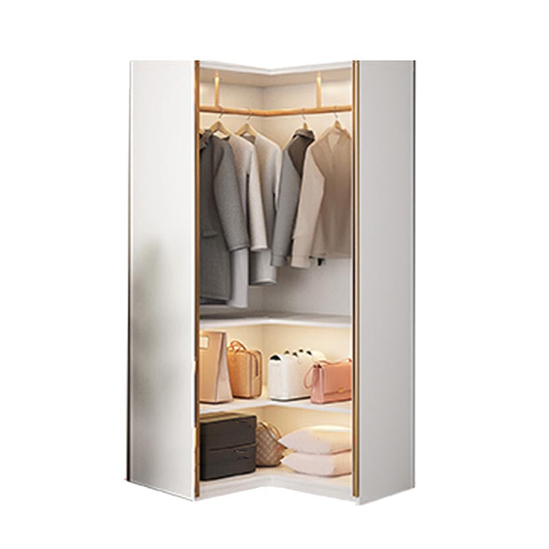 White Colour Wardrobe Armoire Contemporary Style Wooden Wardrobe Closet for Bedroom