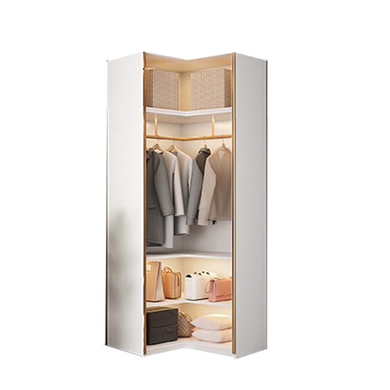 White Colour Wardrobe Armoire Contemporary Style Wooden Wardrobe Closet for Bedroom