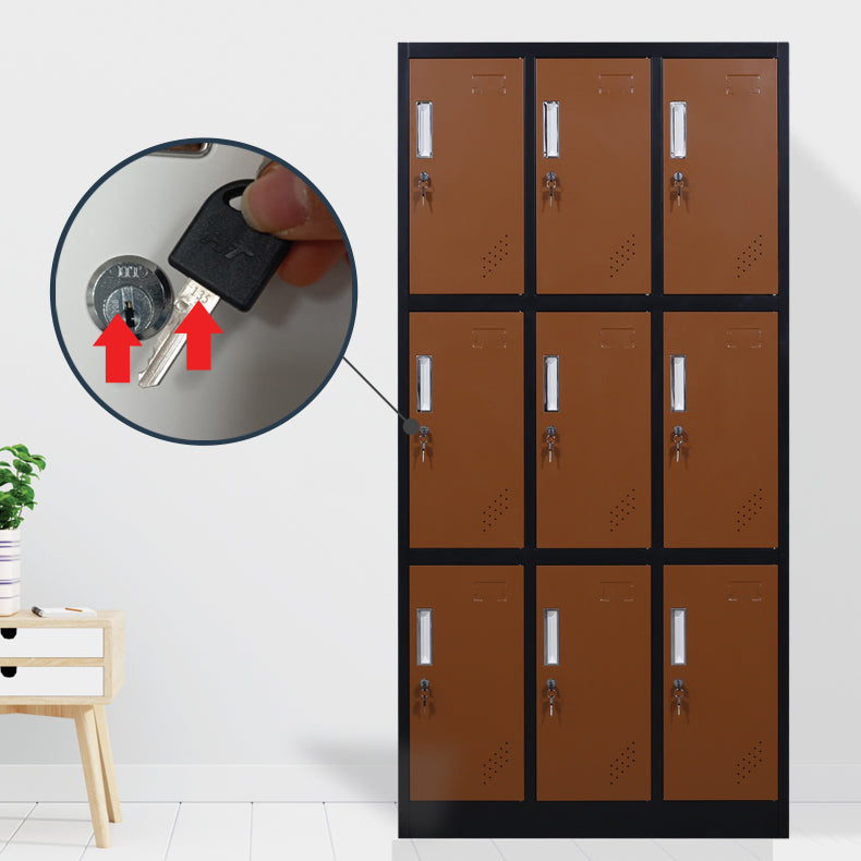 Metal Non-Hanging Armoire with Hinged Doors Modern Storage Cabinet for Bathroom