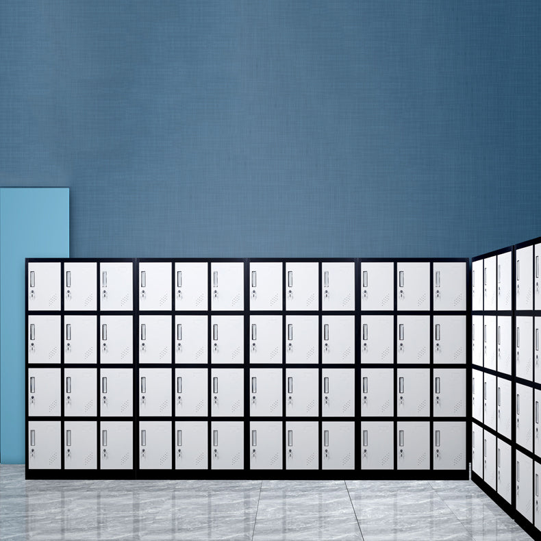 Metal Non-Hanging Armoire with Hinged Doors Modern Storage Cabinet for Bathroom