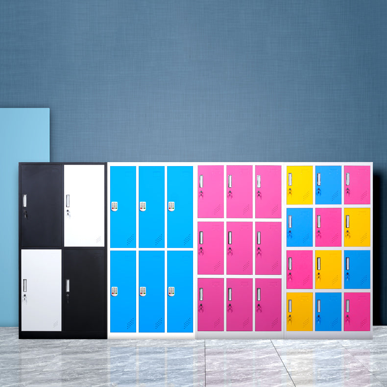 Metal Non-Hanging Armoire with Hinged Doors Modern Storage Cabinet for Bathroom