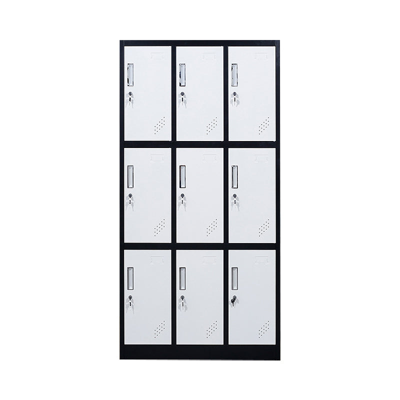 Metal Non-Hanging Armoire with Hinged Doors Modern Storage Cabinet for Bathroom