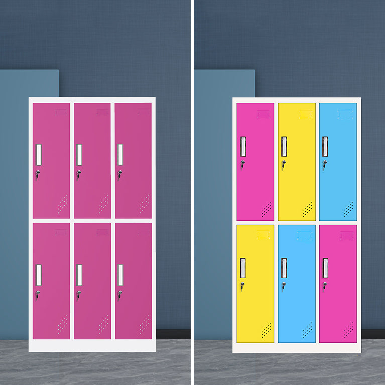 Metal Non-Hanging Armoire with Hinged Doors Modern Storage Cabinet for Bathroom