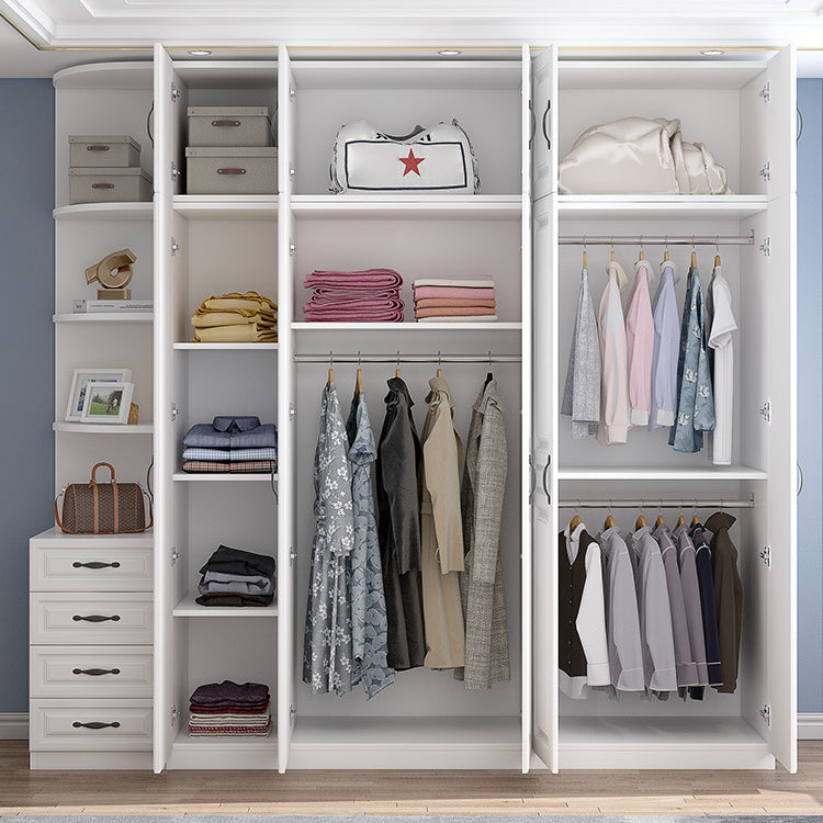 White Colour Wardrobe French Country Wooden Wardrobe Closet for Bedroom