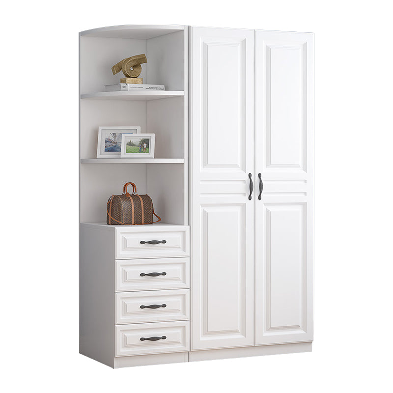 White Colour Wardrobe French Country Wooden Wardrobe Closet for Bedroom
