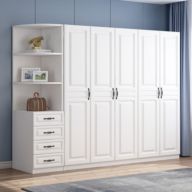 White Colour Wardrobe French Country Wooden Wardrobe Closet for Bedroom