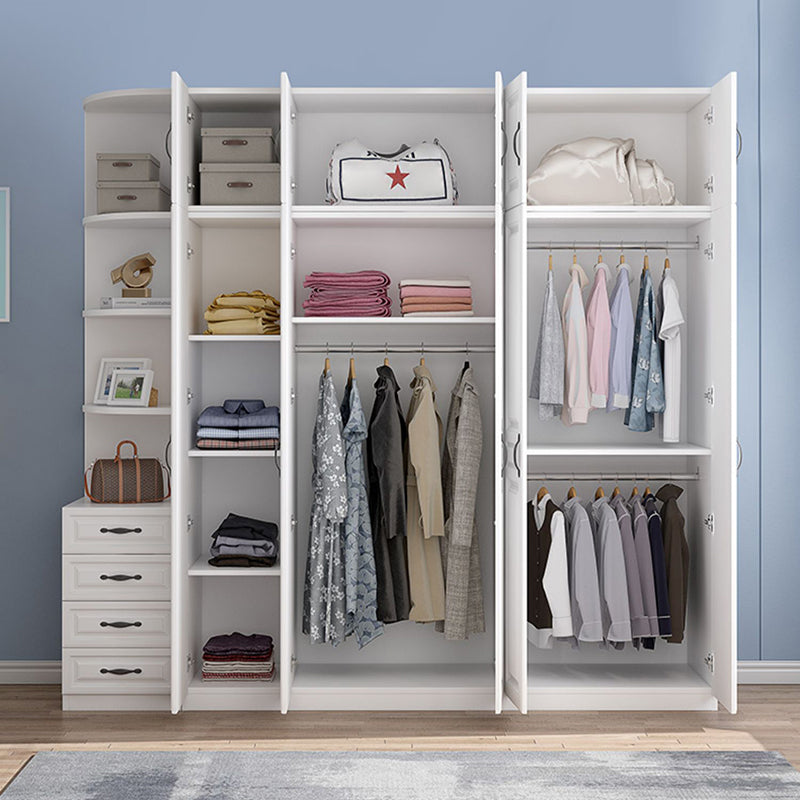 White Colour Wardrobe French Country Wooden Wardrobe Closet for Bedroom