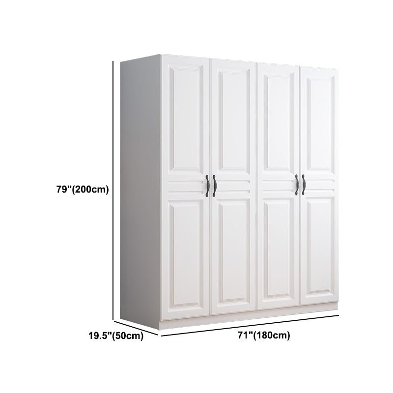 White Colour Wardrobe French Country Wooden Wardrobe Closet for Bedroom