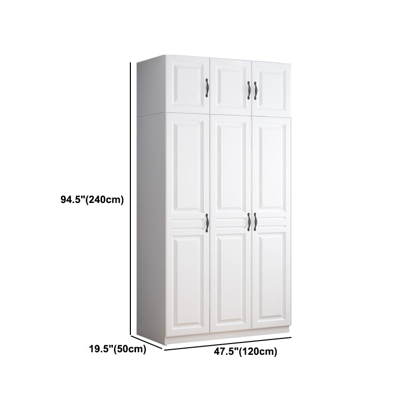 White Colour Wardrobe French Country Wooden Wardrobe Closet for Bedroom