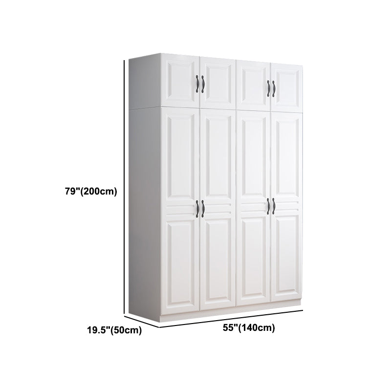 White Colour Wardrobe French Country Wooden Wardrobe Closet for Bedroom