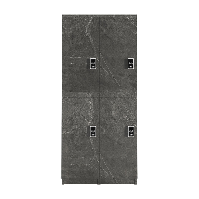 Gray Engineered Wood Armoire for Bathroom Modern Hinged Door Cabinet