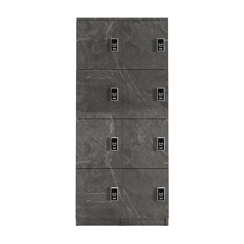 Gray Engineered Wood Armoire for Bathroom Modern Hinged Door Cabinet