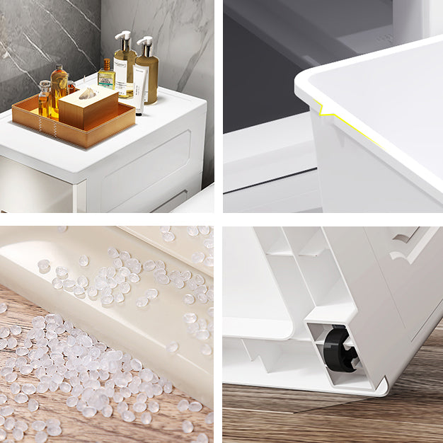 Modern Plastic Storage Cabinet with Drawer Non-Hanging Wardrobe Armoire