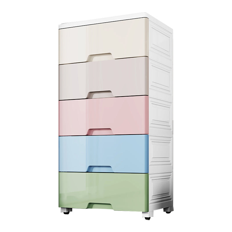 Modern Plastic Storage Cabinet with Drawer Non-Hanging Wardrobe Armoire