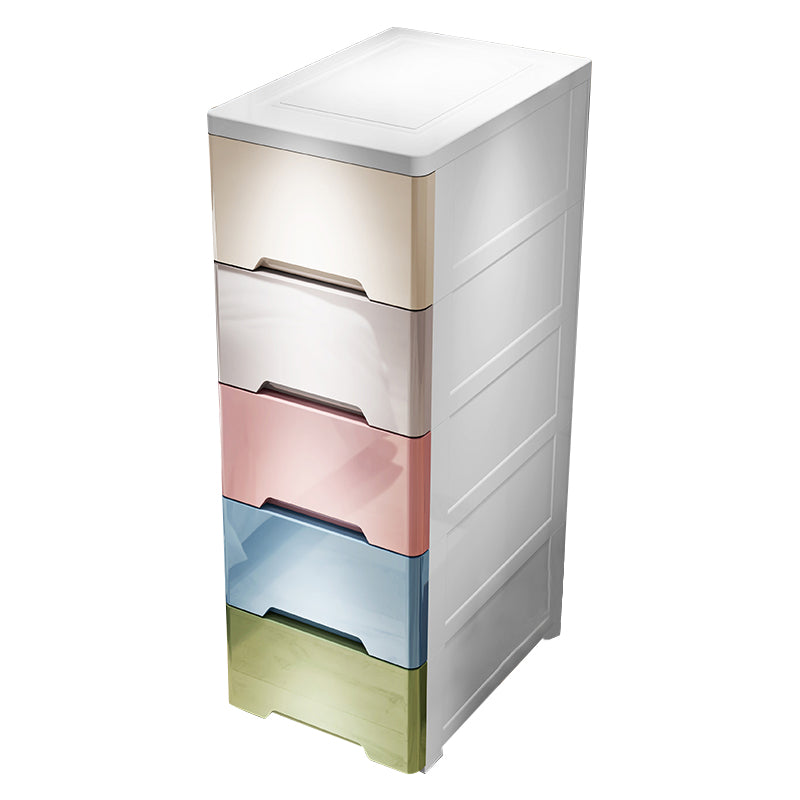 Modern Plastic Storage Cabinet with Drawer Non-Hanging Wardrobe Armoire