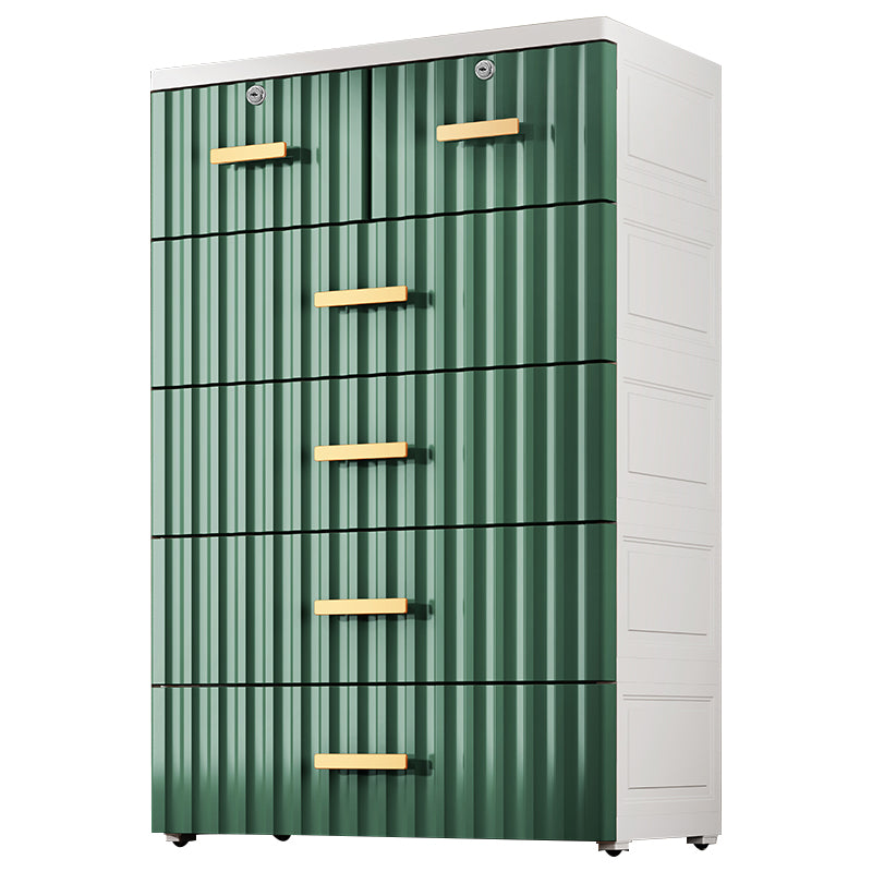 6-drawer Modern Plastic Storage Cabinet Non-Hanging Wardrobe Armoire