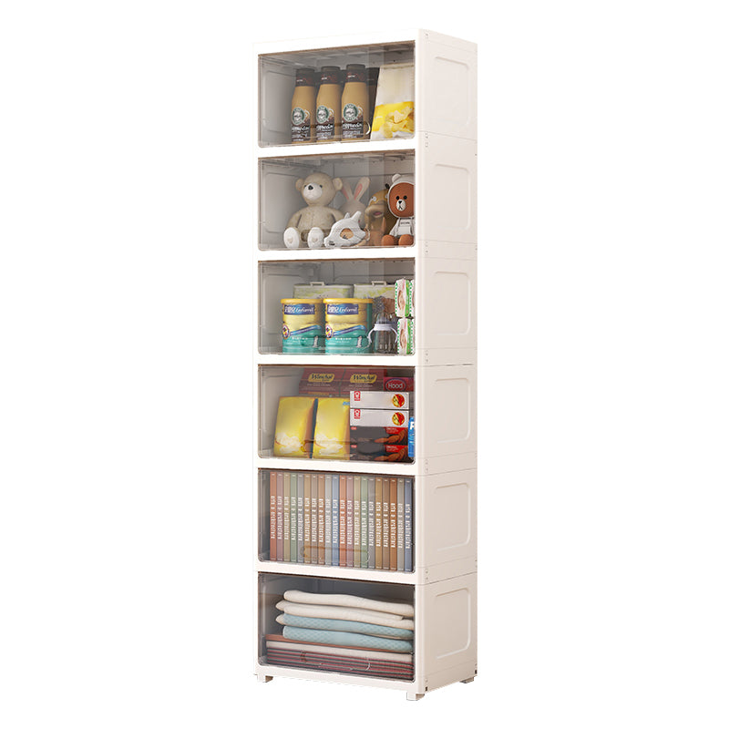 5-Door Storage Cabinet with Legs Contemporary Non-Hanging Armoire