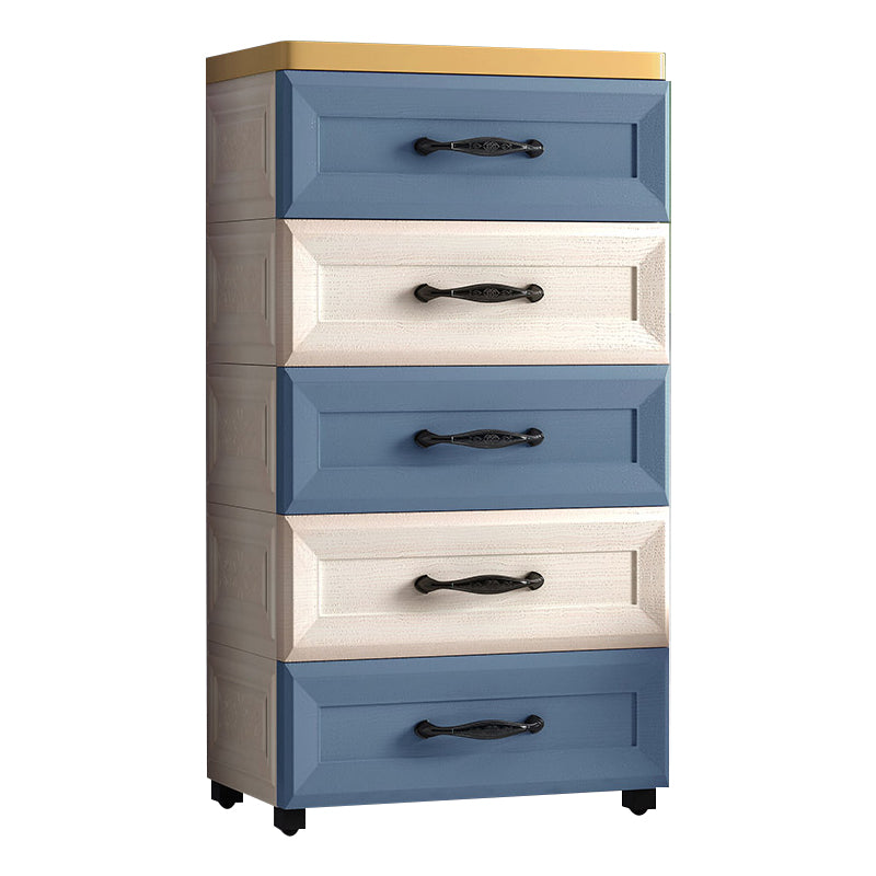 Contemporary Plastic Storage Cabinet Non-Hanging Armoire for Home