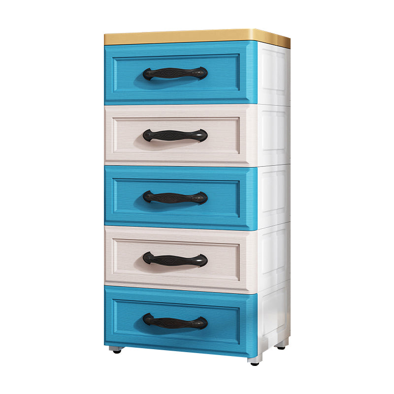Contemporary Plastic Storage Cabinet Non-Hanging Armoire for Home