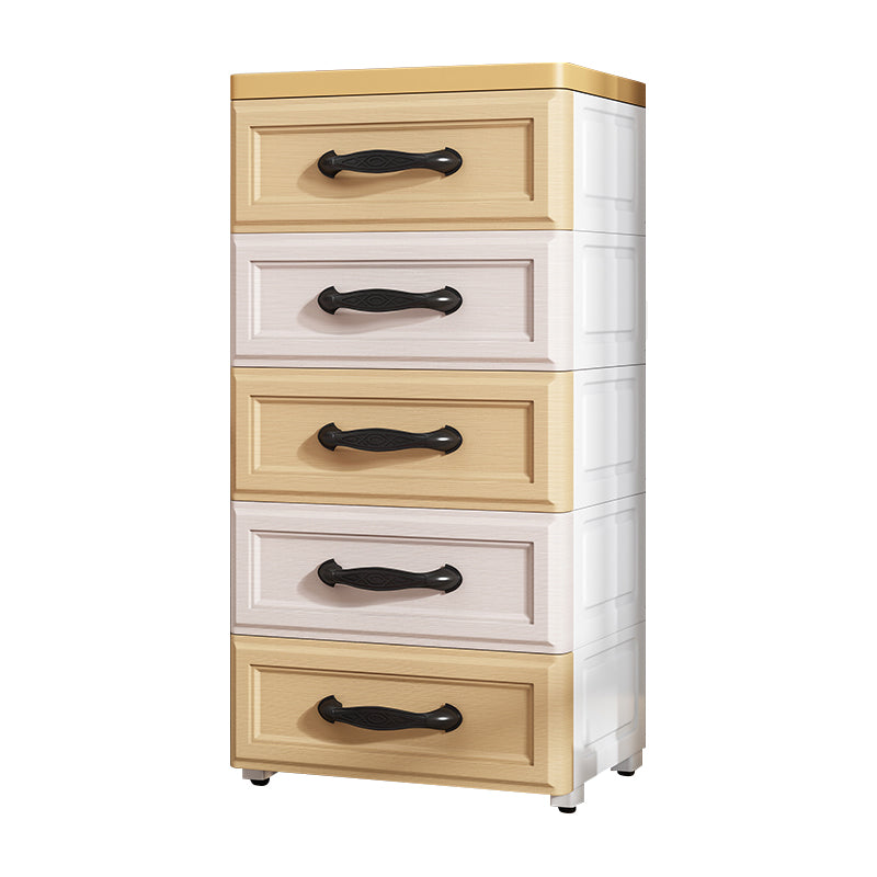 Contemporary Plastic Storage Cabinet Non-Hanging Armoire for Home