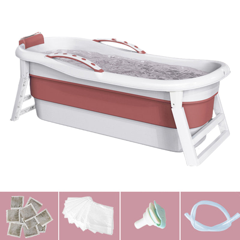 Modern Rectangular Folding Bathtub Freestanding Plastic Soaking for Bathroom