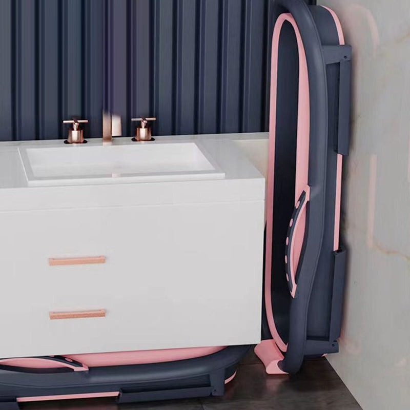 Modern Rectangular Folding Bathtub Freestanding Plastic Soaking for Bathroom