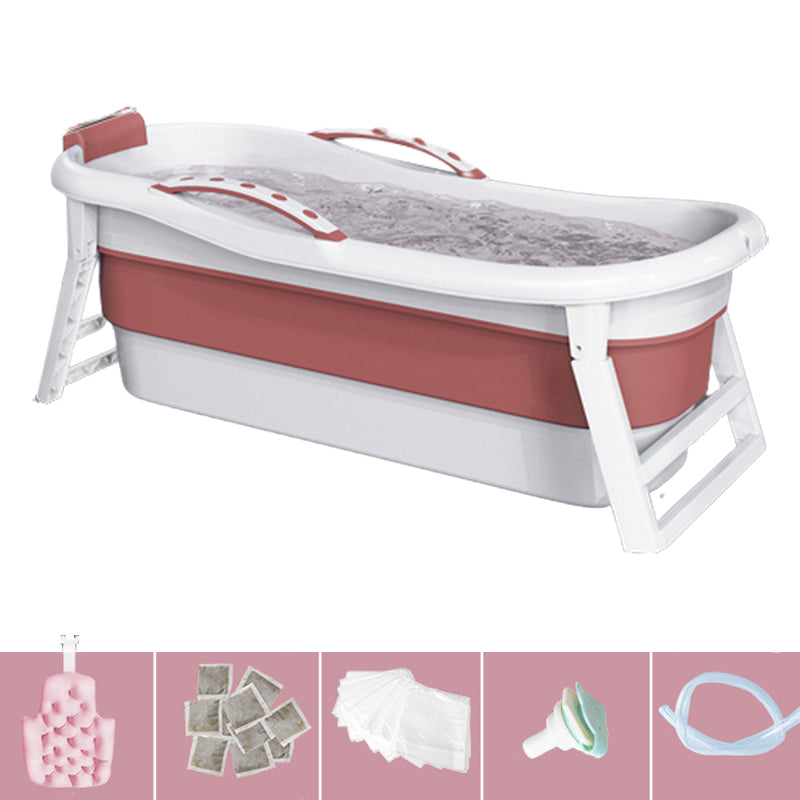 Modern Rectangular Folding Bathtub Freestanding Plastic Soaking for Bathroom