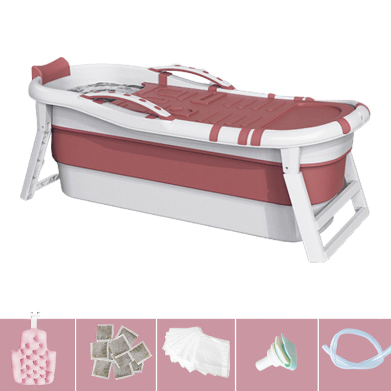 Modern Rectangular Folding Bathtub Freestanding Plastic Soaking for Bathroom