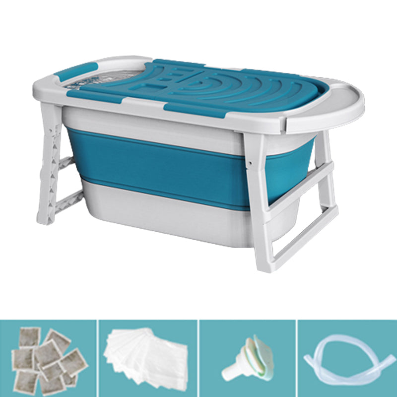 Modern Rectangular Folding Bathtub Freestanding Plastic Soaking for Bathroom