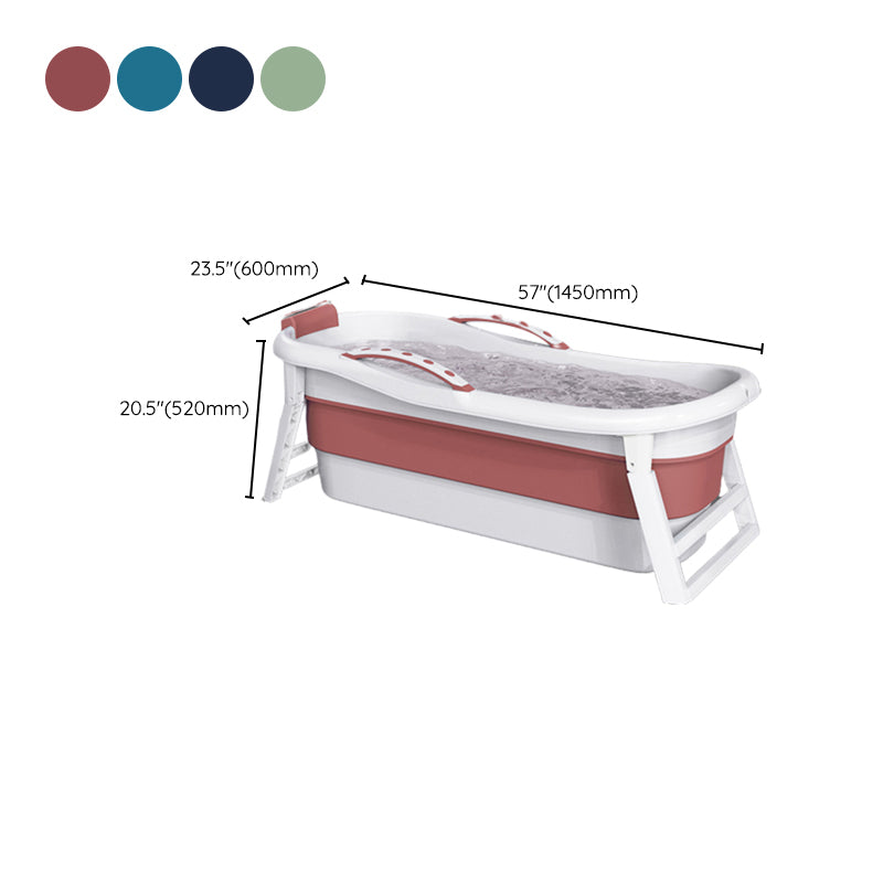 Modern Rectangular Folding Bathtub Freestanding Plastic Soaking for Bathroom