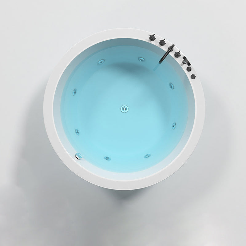 Modern Drop-in Bath Tub Round Acrylic Bathtub for Home and Hotel