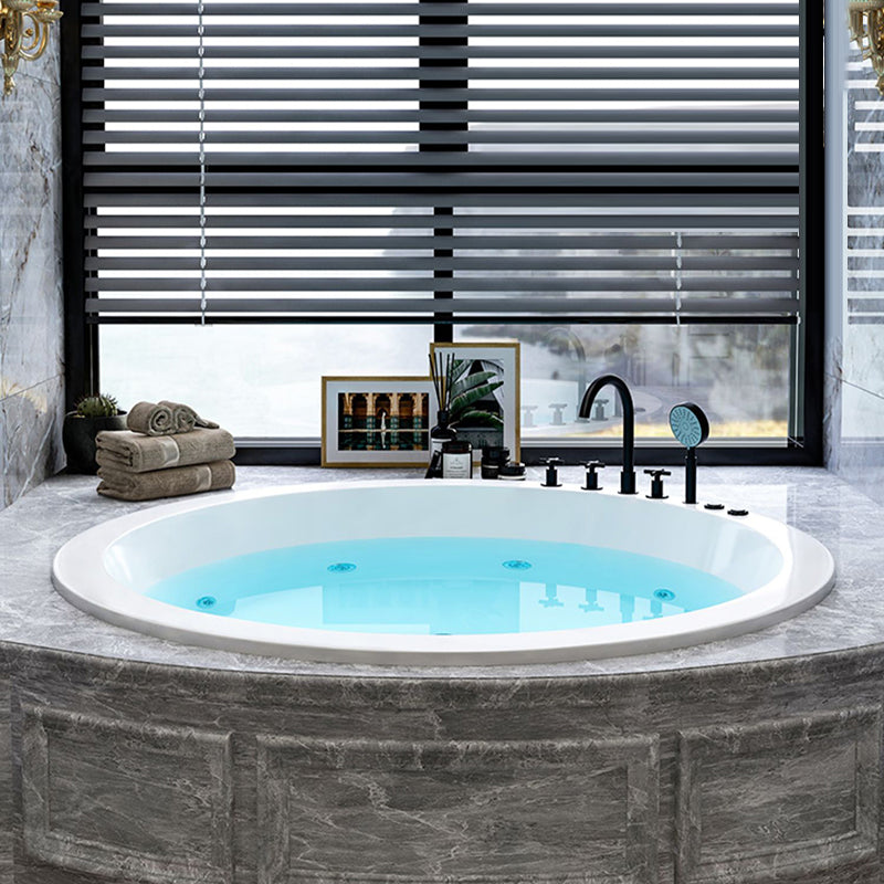 Modern Drop-in Bath Tub Round Acrylic Bathtub for Home and Hotel