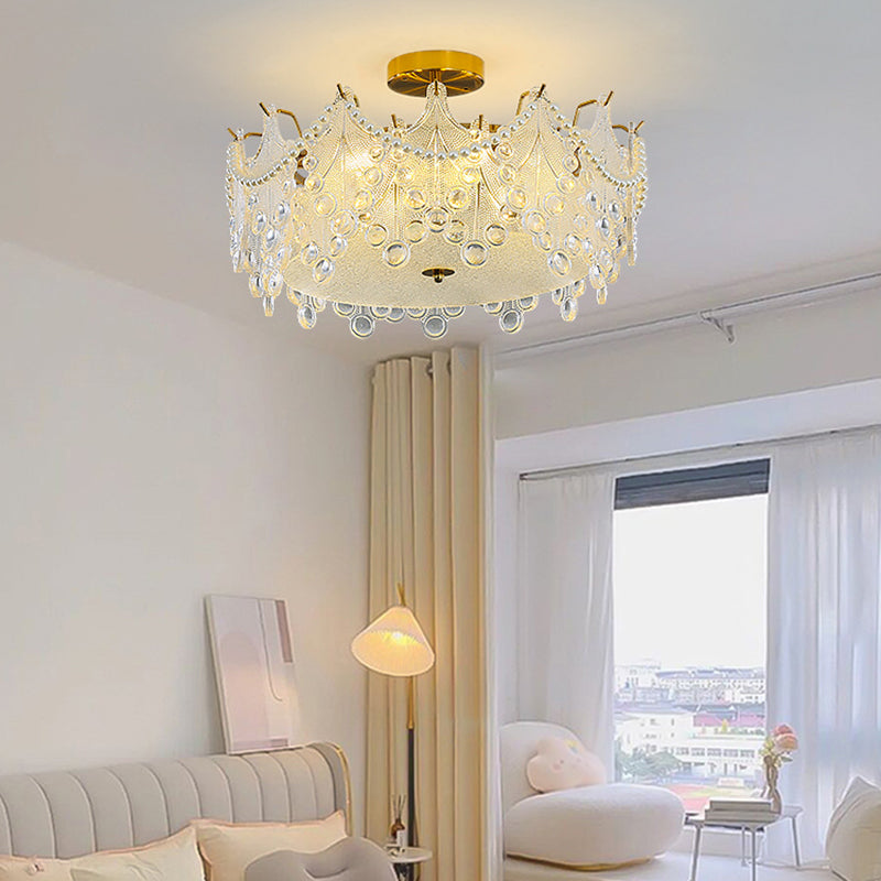 Creative Ceiling Light Contemporary Glass Flush Mount Light Fixture for Sitting Room