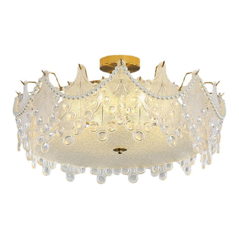 Creative Ceiling Light Contemporary Glass Flush Mount Light Fixture for Sitting Room