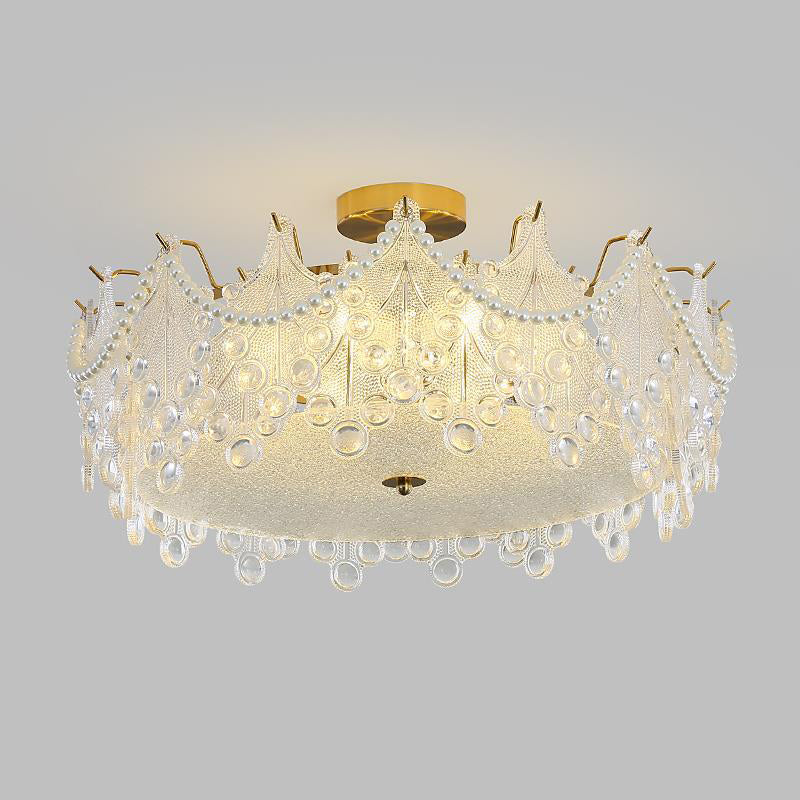 Creative Ceiling Light Contemporary Glass Flush Mount Light Fixture for Sitting Room