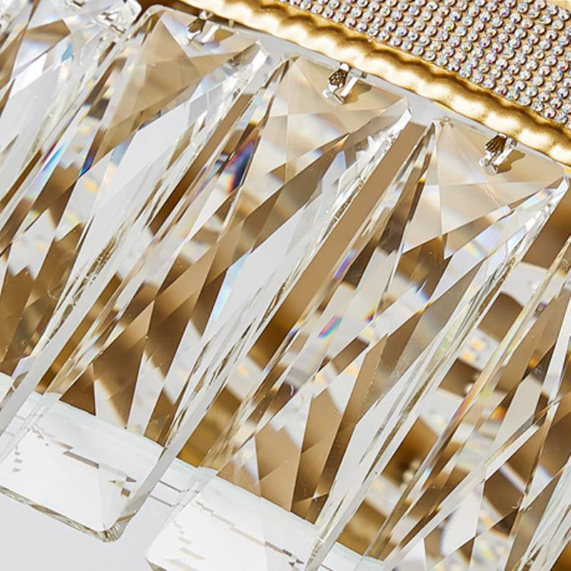 Crystal Round Flush Mount Lights Contemporary Style 1 Light Flush Mount Fixture