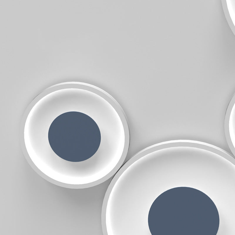 Modern Style Round Shape Flush Mount 5-Lights Acrylic Ceiling Light for Living Room