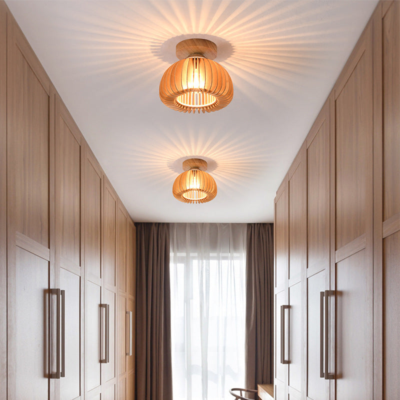Modern Style Flush Mount Wood Flush Mount Lighting for Dining Room