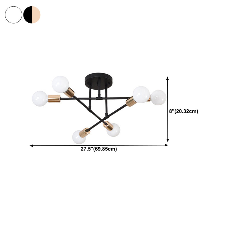 Metal Flush Mount Modern Style Flush Mount Lighting for Dining Room