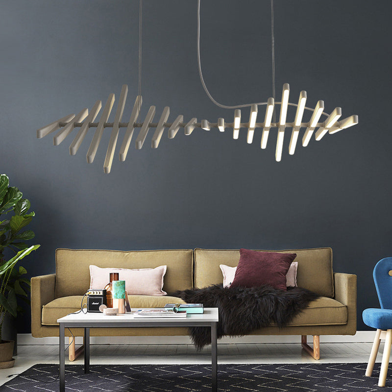 Modern LED Island Light Multi Lights Island Hanging Light with Acrylic Shade