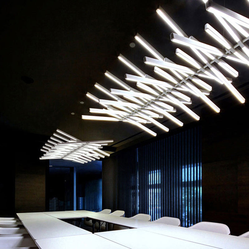 Modern LED Island Light Multi Lights Island Hanging Light with Acrylic Shade