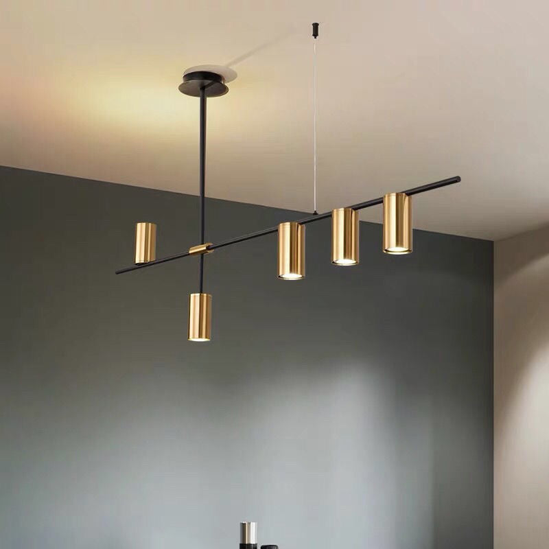 Modern Geometric Island Pendant Lights Metal Multiple-Light Island Pendant Lights