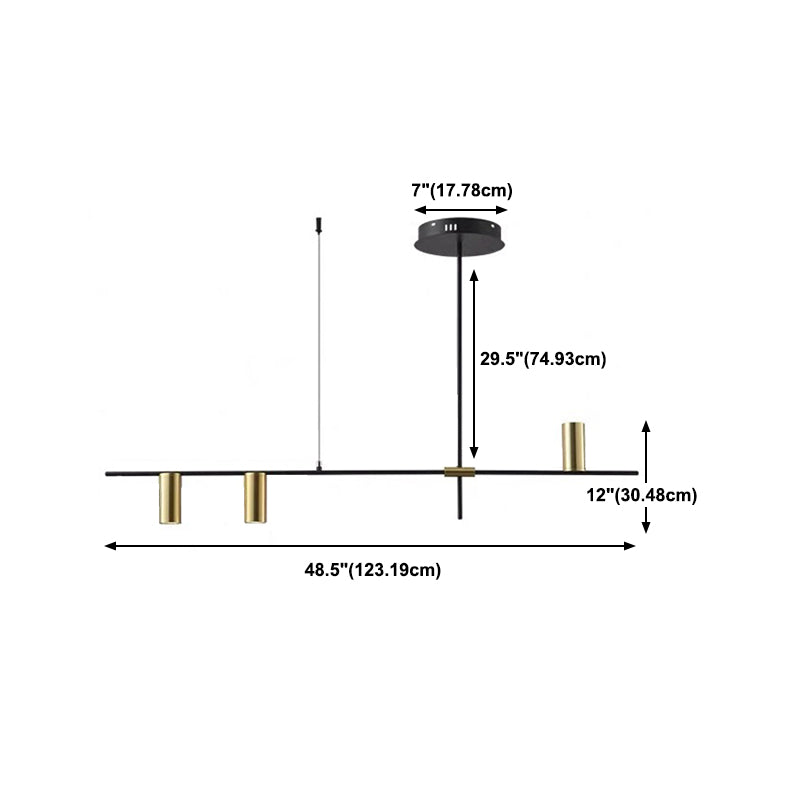 Modern Geometric Island Pendant Lights Metal Multiple-Light Island Pendant Lights