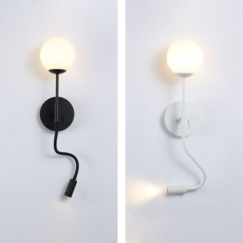 Sphere Shape Glass Sconce Light Modern Style Wall Sconce Light for Living Room