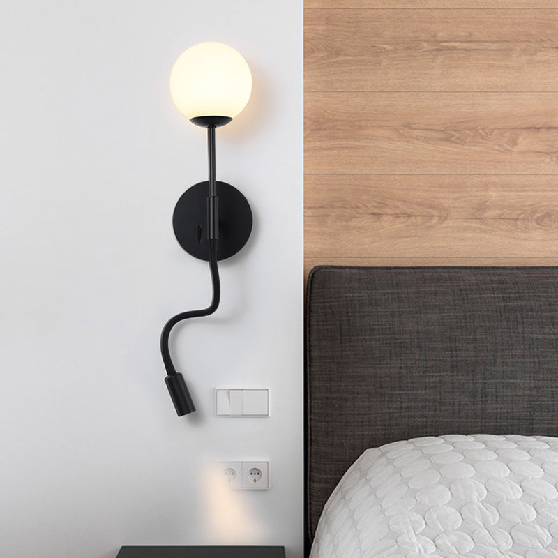 Sphere Shape Glass Sconce Light Modern Style Wall Sconce Light for Living Room